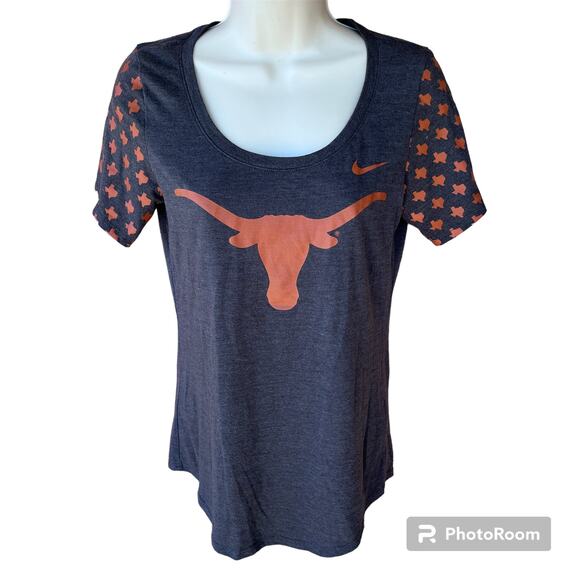 Nike UT University of Texas Longhorn Gray T-Shirt Hook 'Em Horns Steer Head S - Picture 1 of 10